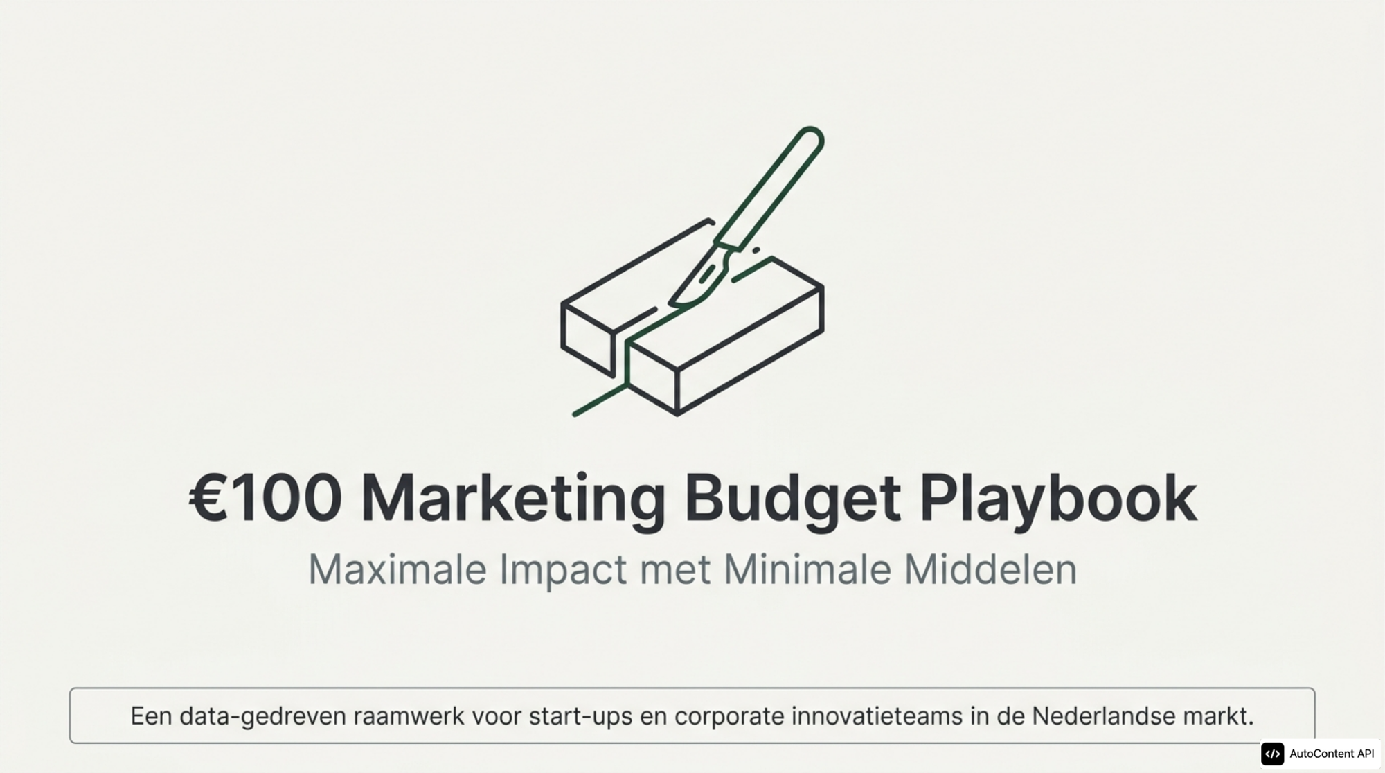 €100 Marketingbudget Playbook: Micro-Budget Strategie 2026