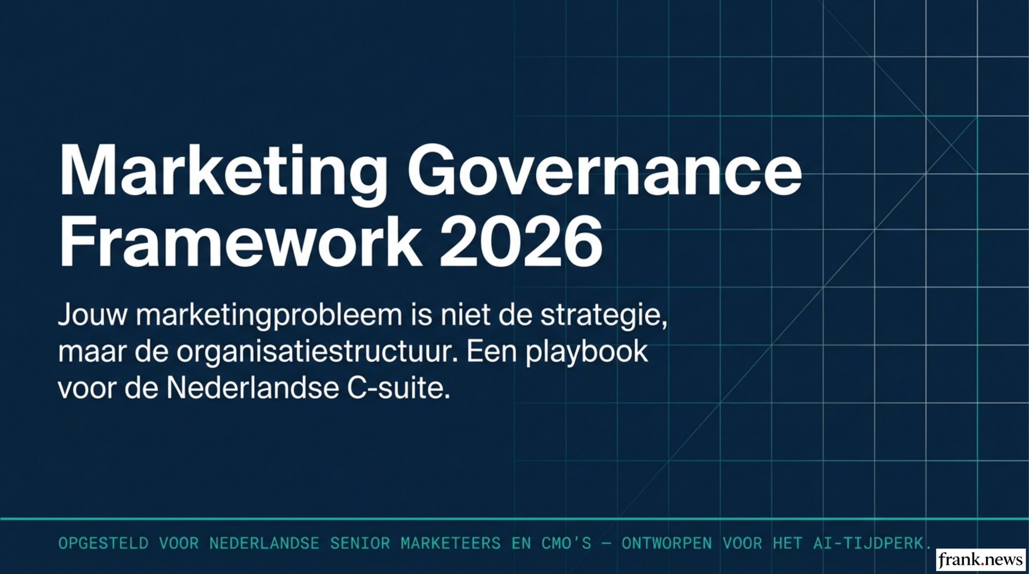 Marketing Governance Framework voor Nederlandse CMOs 2026