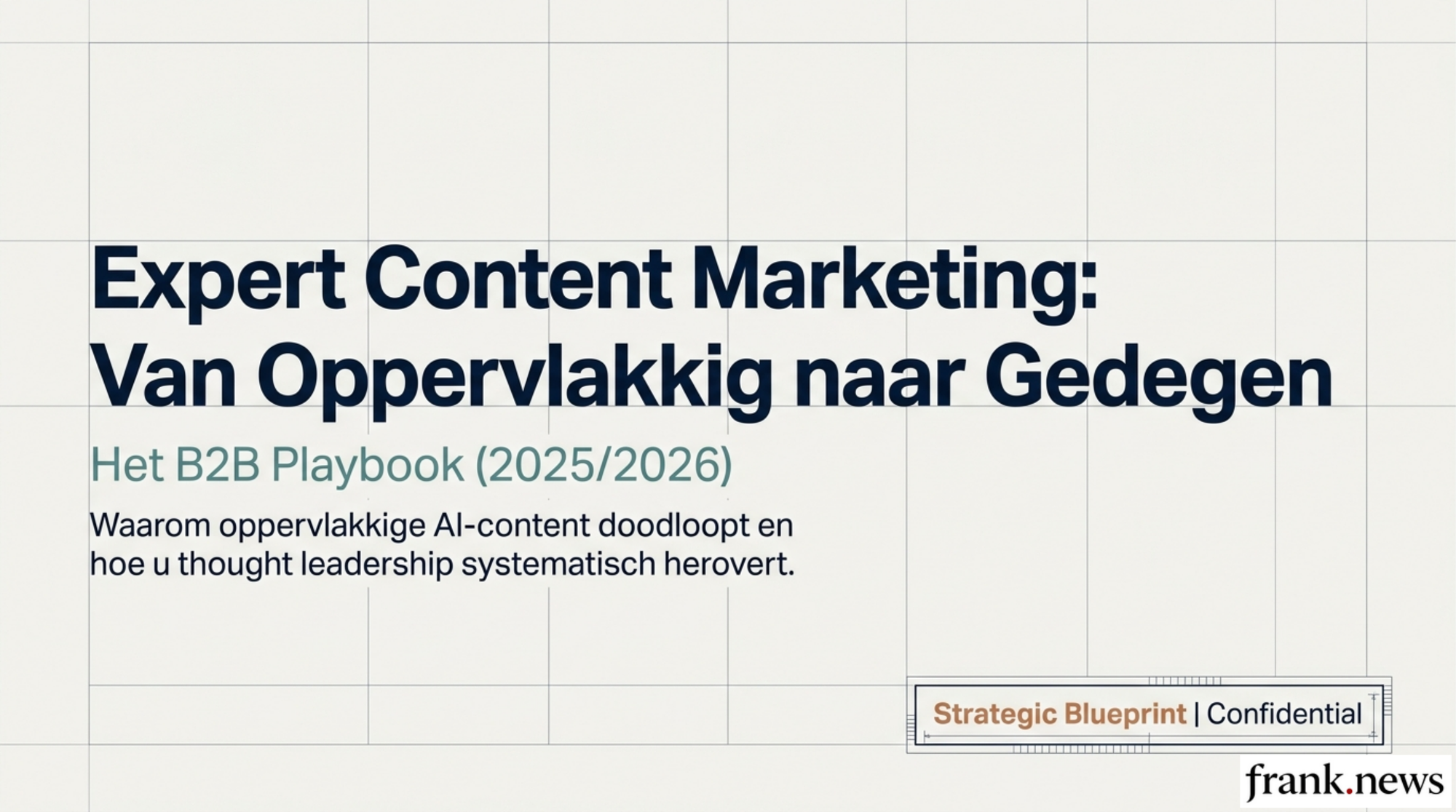 Expert Content Marketing Playbook: Van Oppervlakkig naar Gedegen