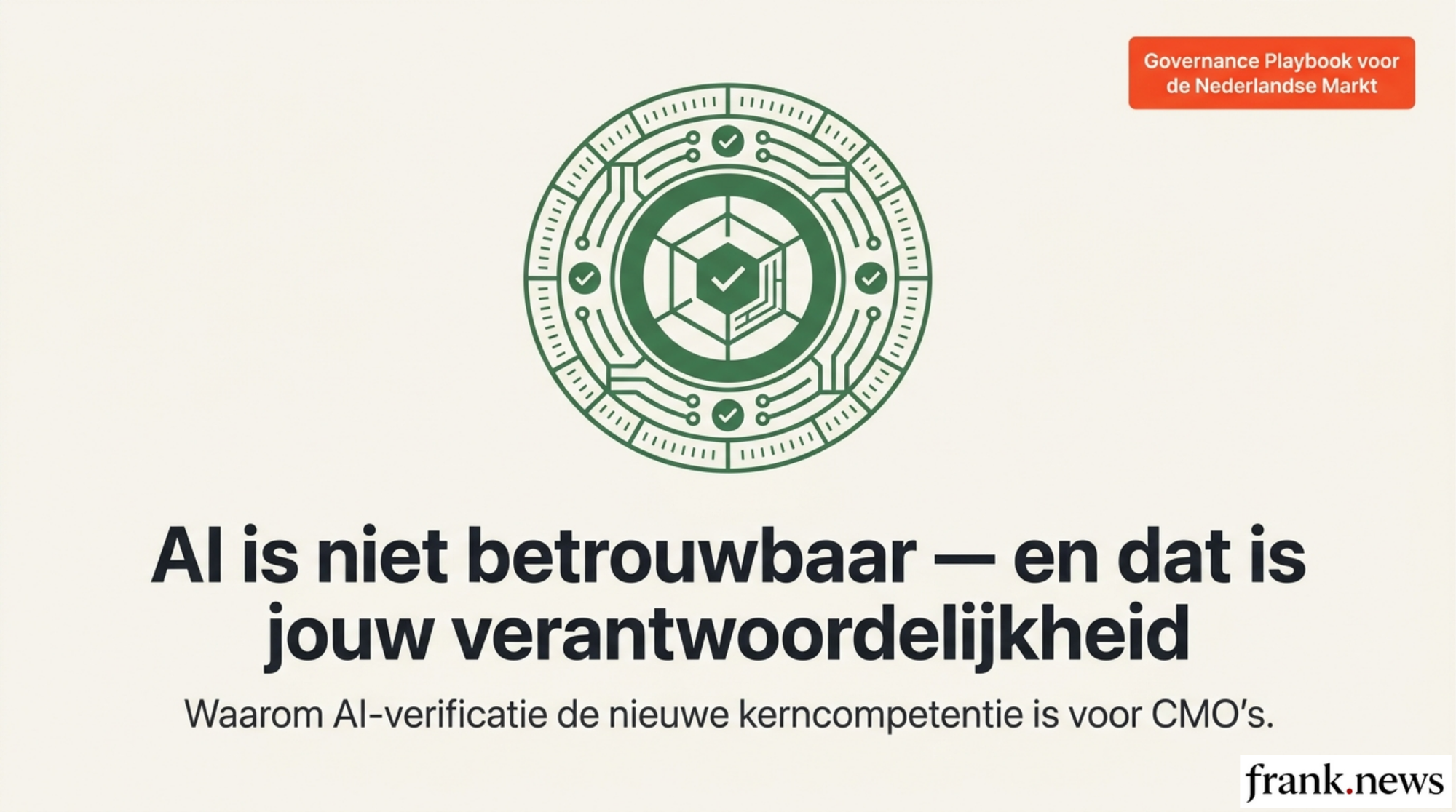 AI Governance & Verificatie Framework voor Marketing Teams 2026
