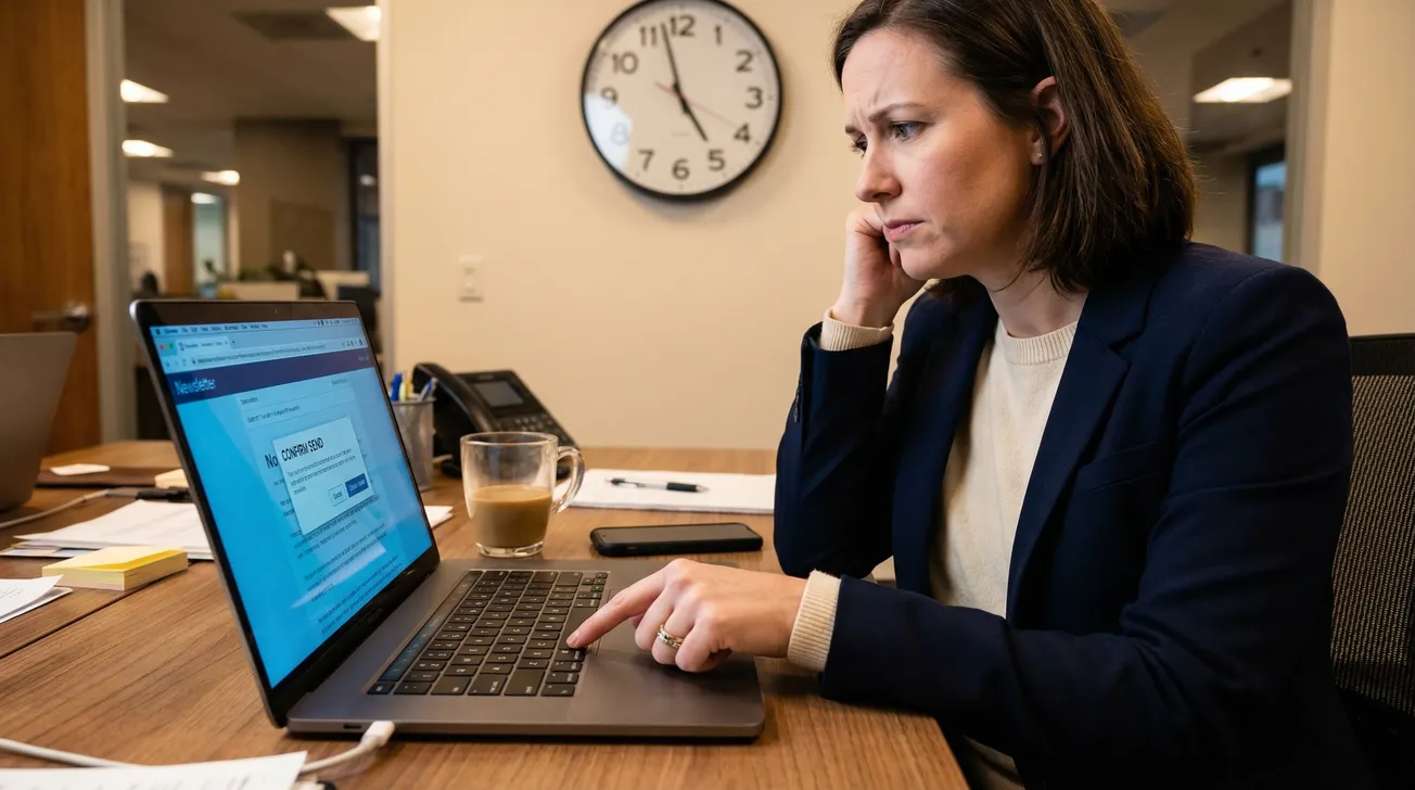 Marketeer twijfelt over het juiste moment om een nieuwsbrief te versturen