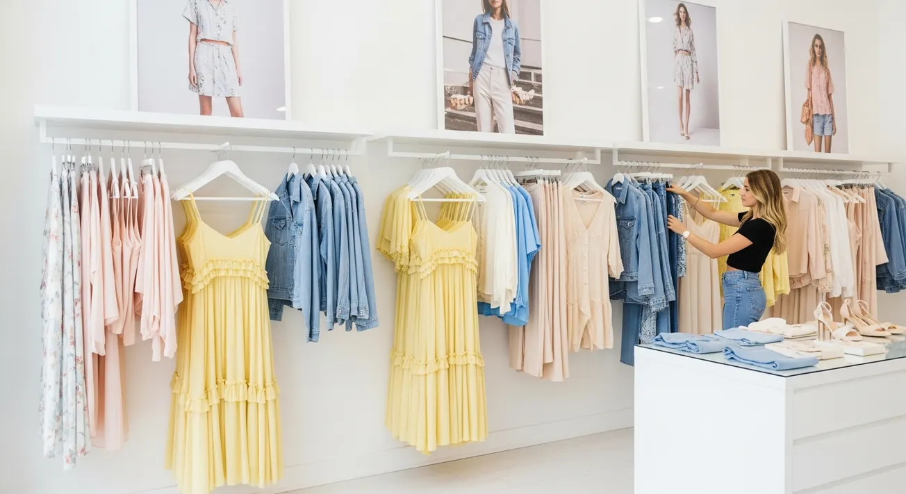 Close-up van een hand die een oranje gevlochten riem met zilverkleurige gesp vasthoudt, met leren Tess V label