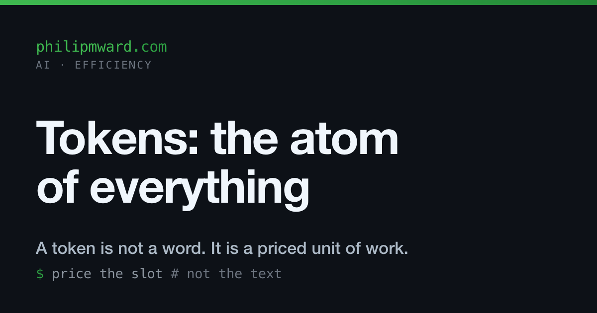 Tokens: the atom of everything