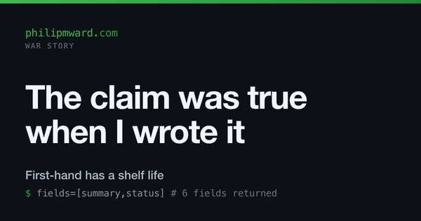 The claim was true when I wrote it