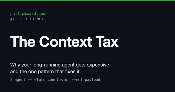 The Context Tax: Why Your Long-Running AI Agent Gets Expensive — and the One Pattern That Fixes It