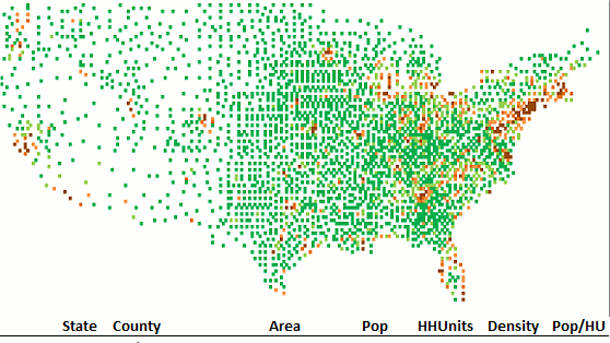 Making maps in Excel: cross-stitching edition