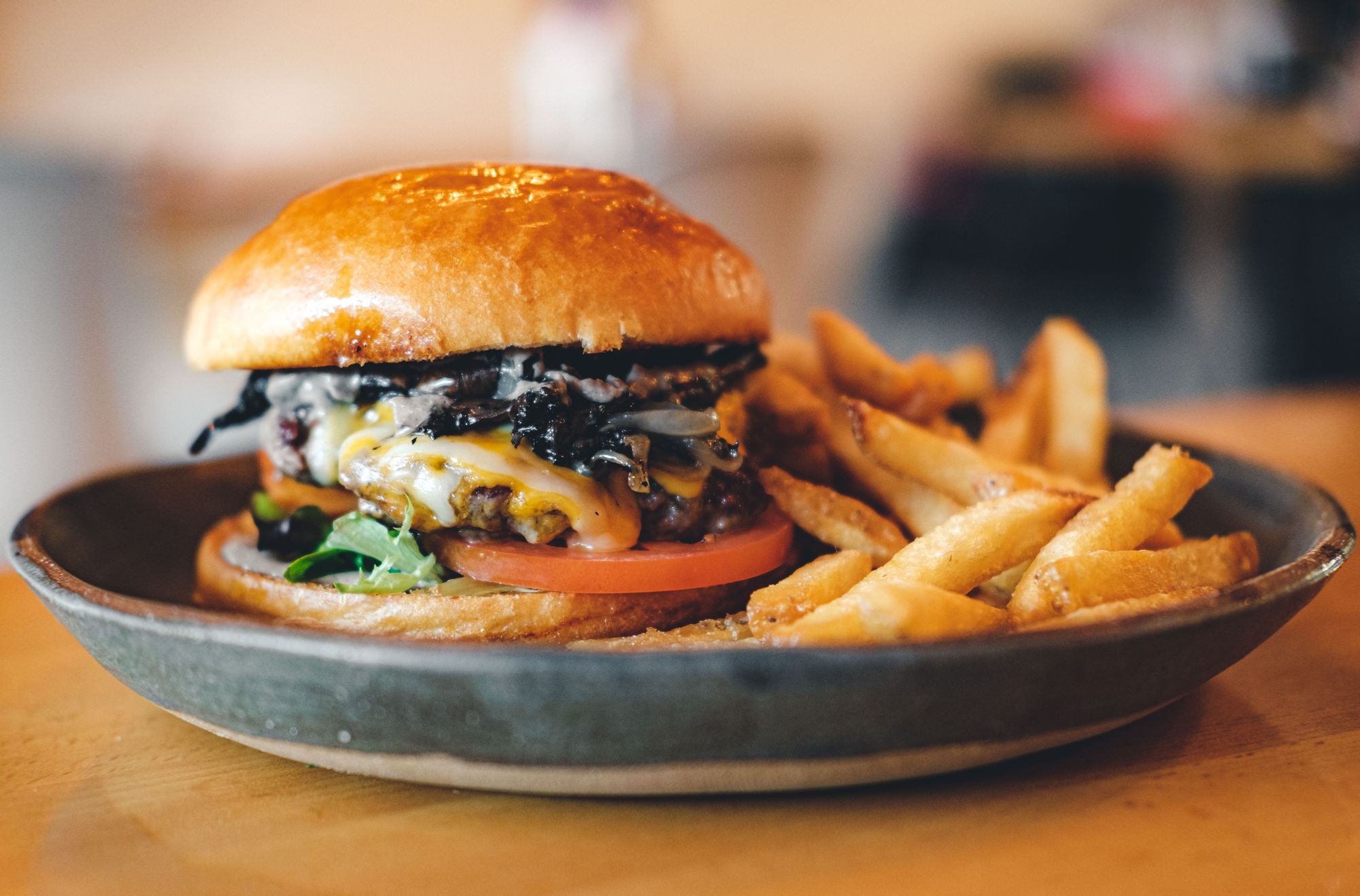 Chef's Playground Eatery Truffle Mushroom Cheesy Burger ($14.50)