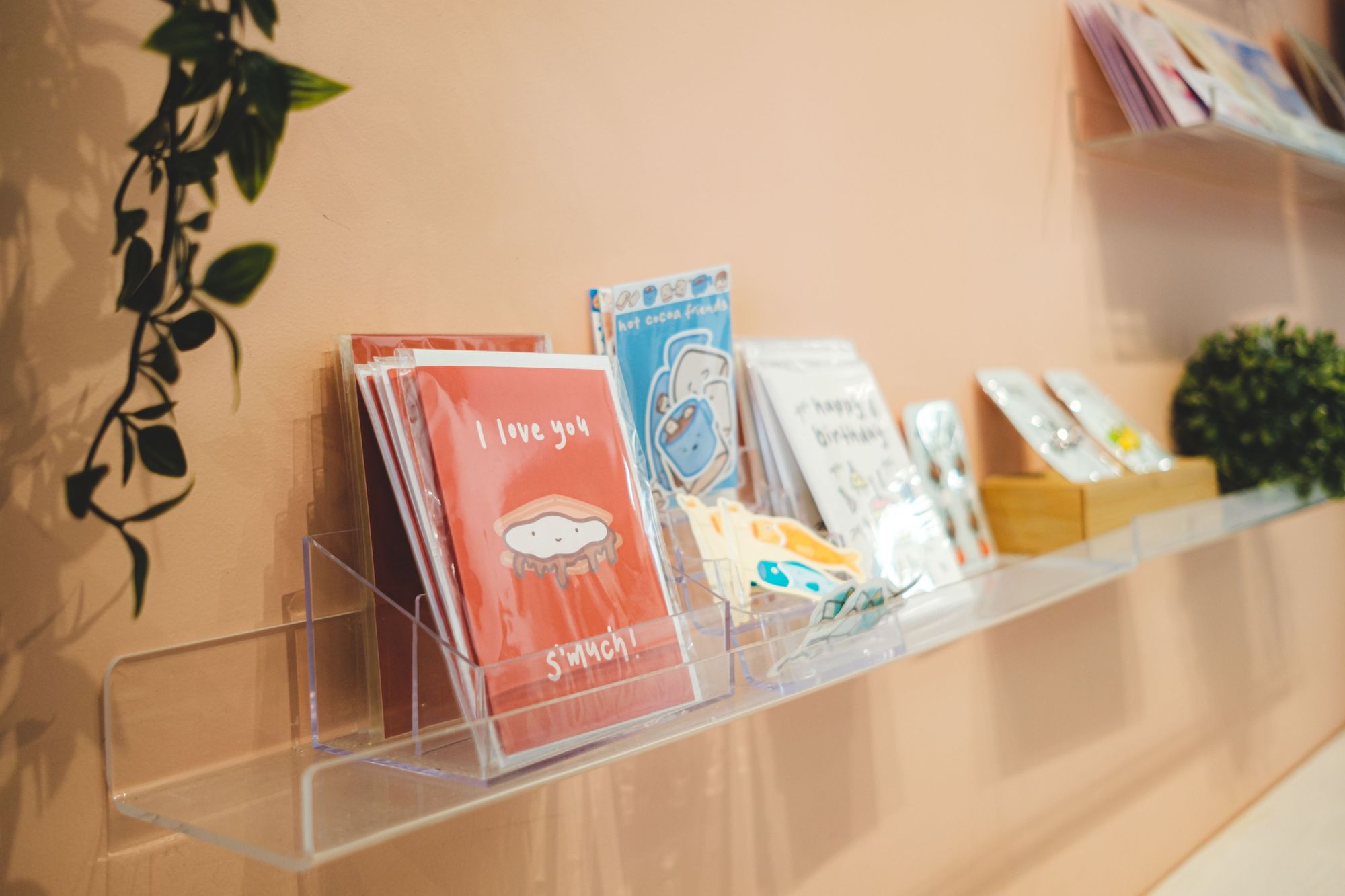 Greeting Card Stand inside Pokey Okey