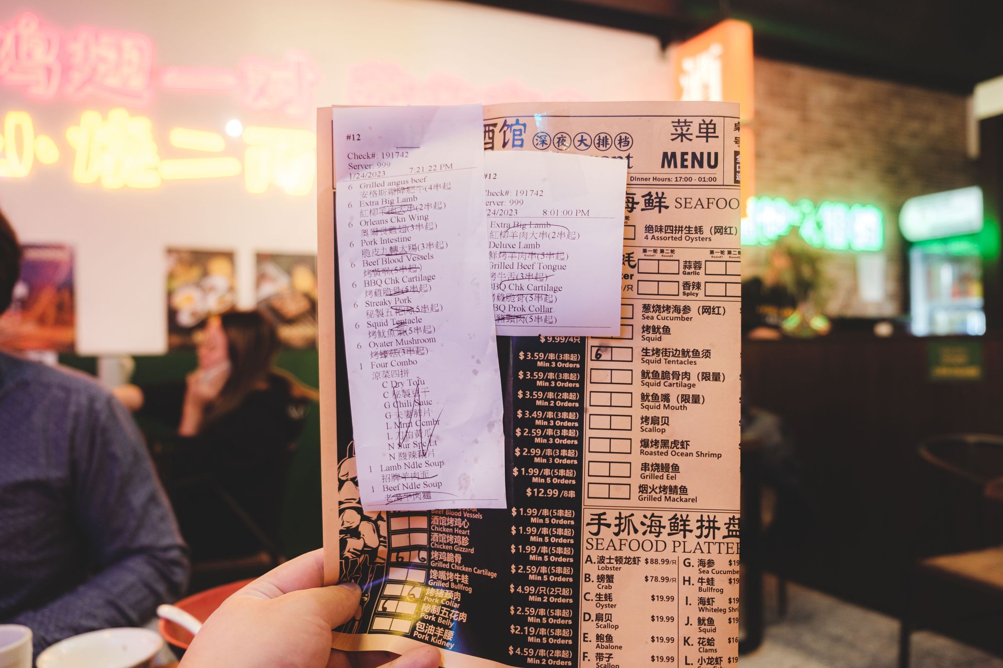 Northern BBQ – Menu and Order Receipt