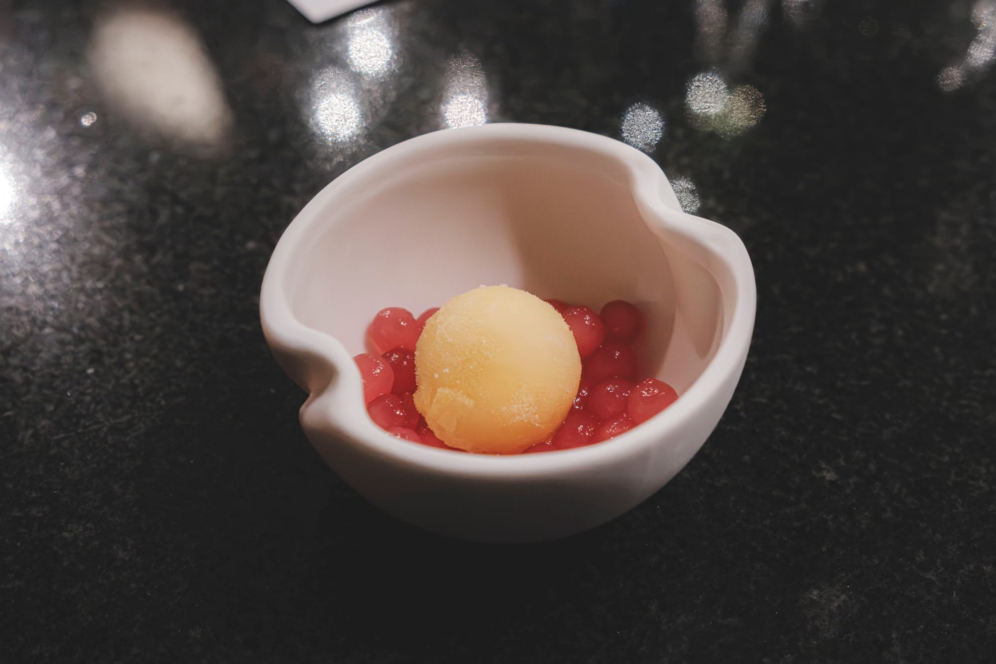 Ha' Restaurant at Hotel Xcaret Mexico – Passionfruit Sorbet