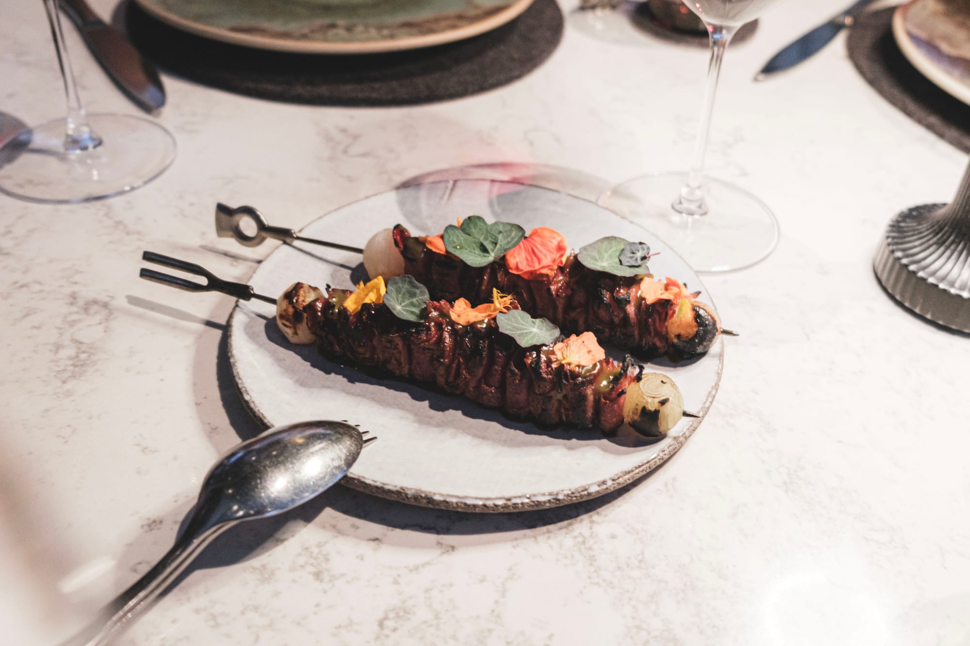 Woodcut, Sydney –&nbsp;Veal Tongue Skewers