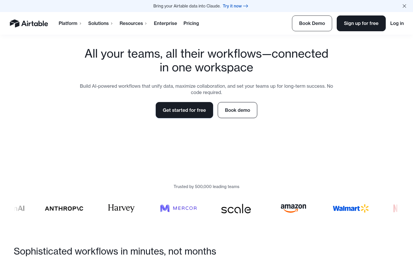 Airtable enterprise-ready AI workflows and apps platform