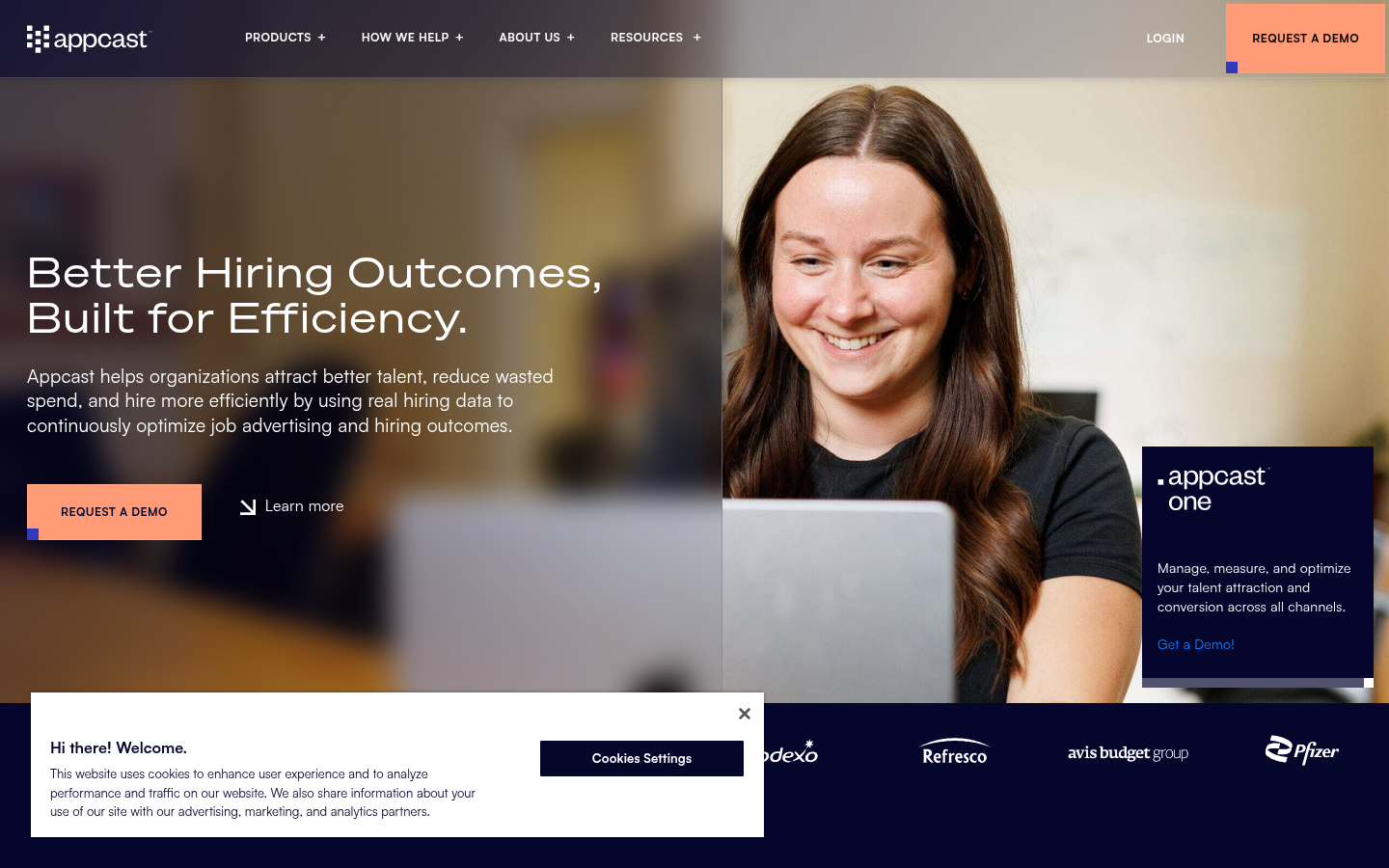 Appcast programmatic recruitment advertising homepage