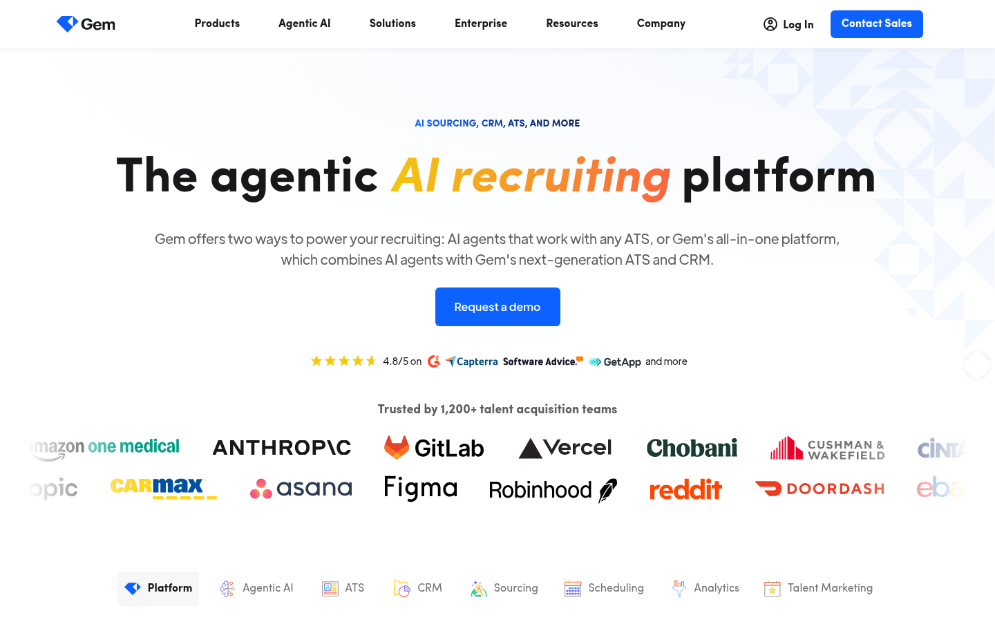 Gem AI-first sourcing and outreach platform