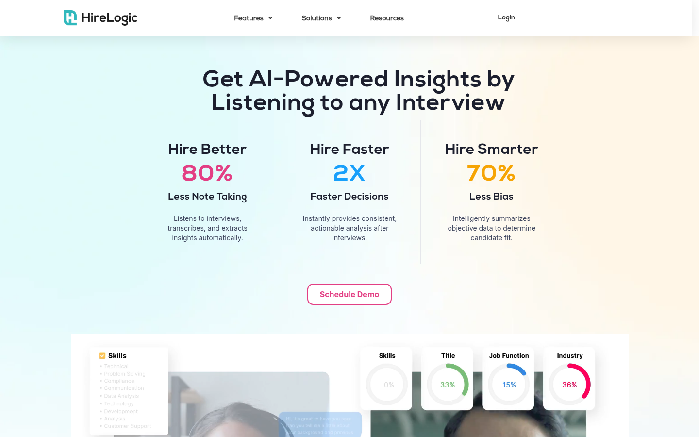 HireLogic AI interview notes and insights platform