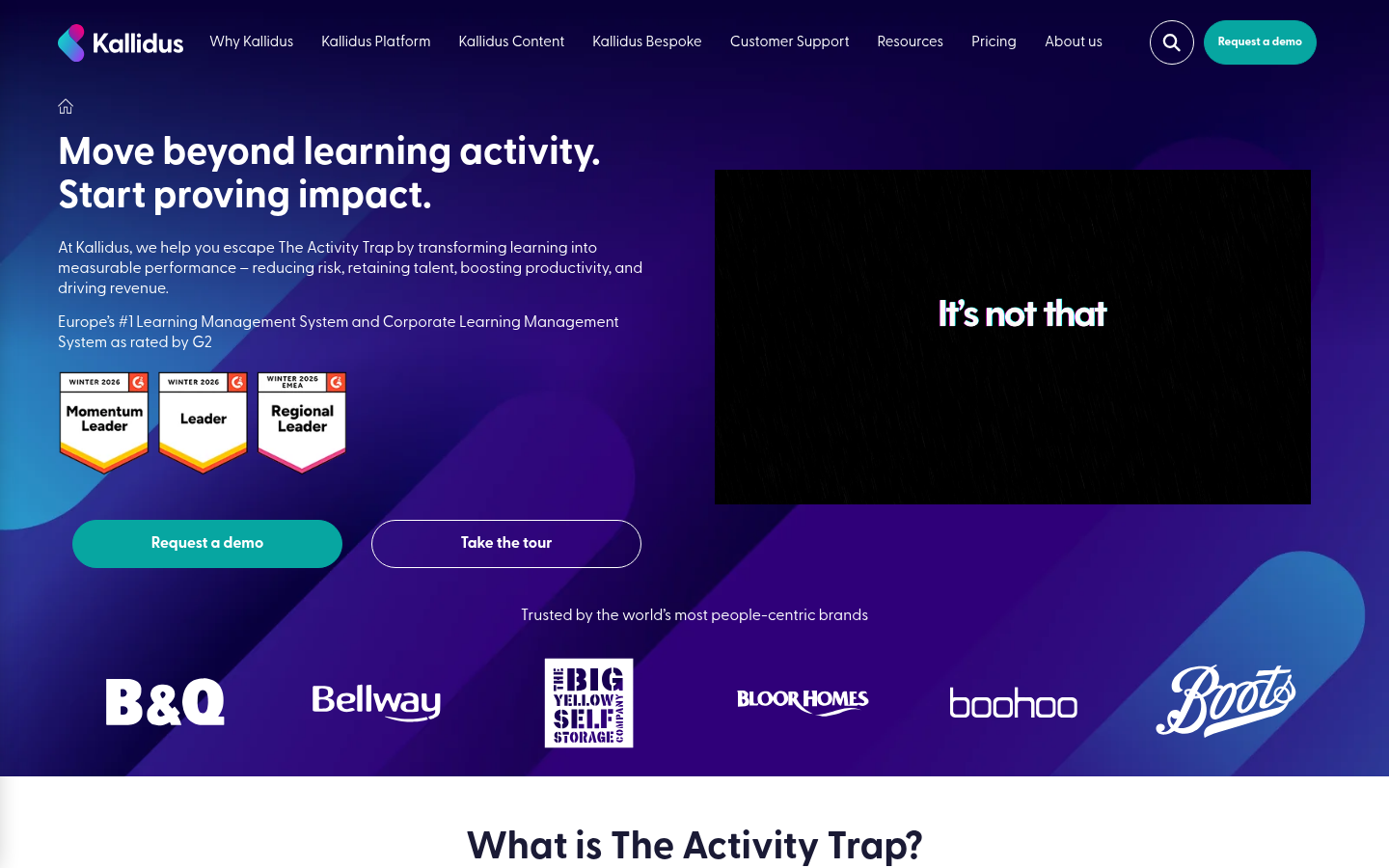 Kallidus learning management system