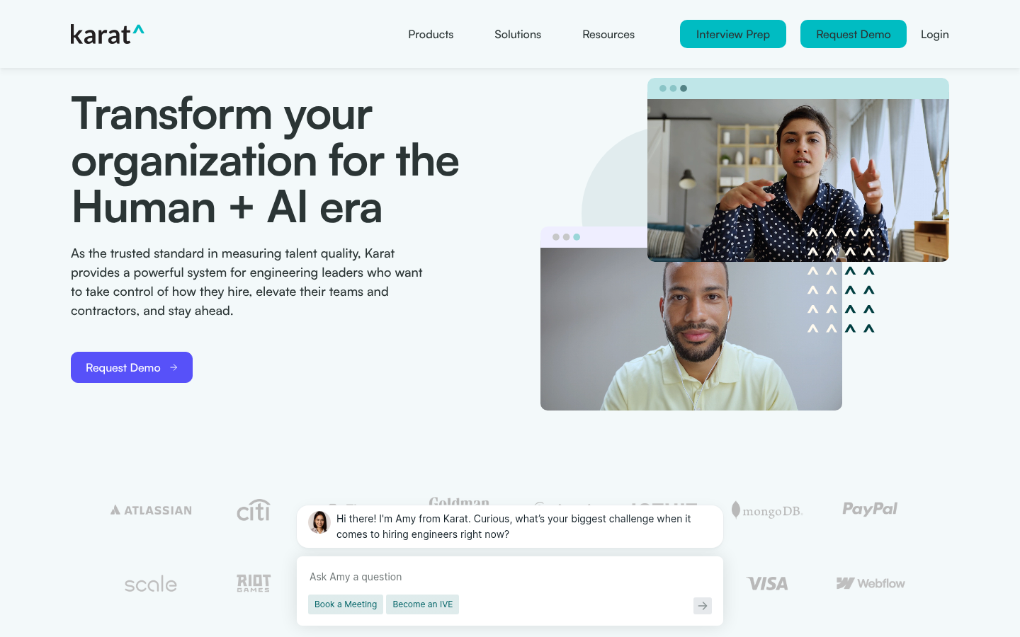 Karat technical interviewing-as-a-service platform