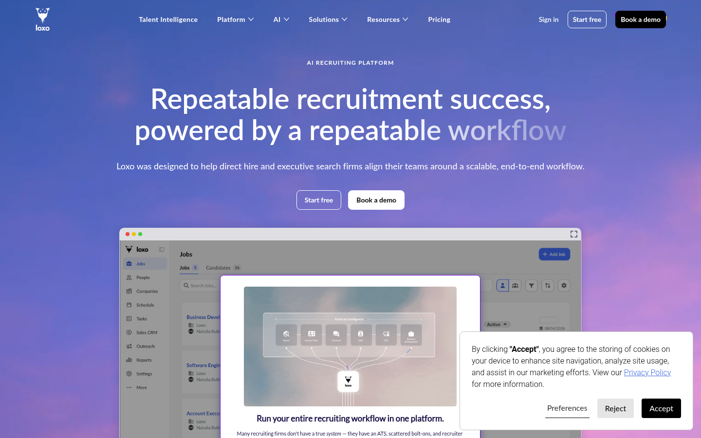 Loxo AI recruiting platform