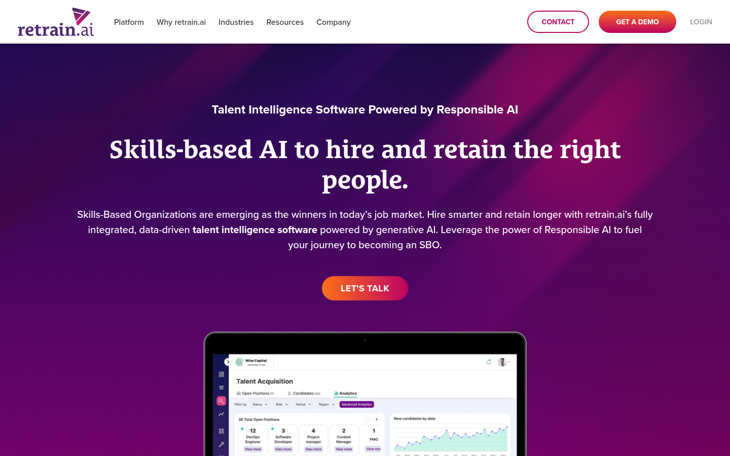 retrain.ai talent intelligence platform for HR
