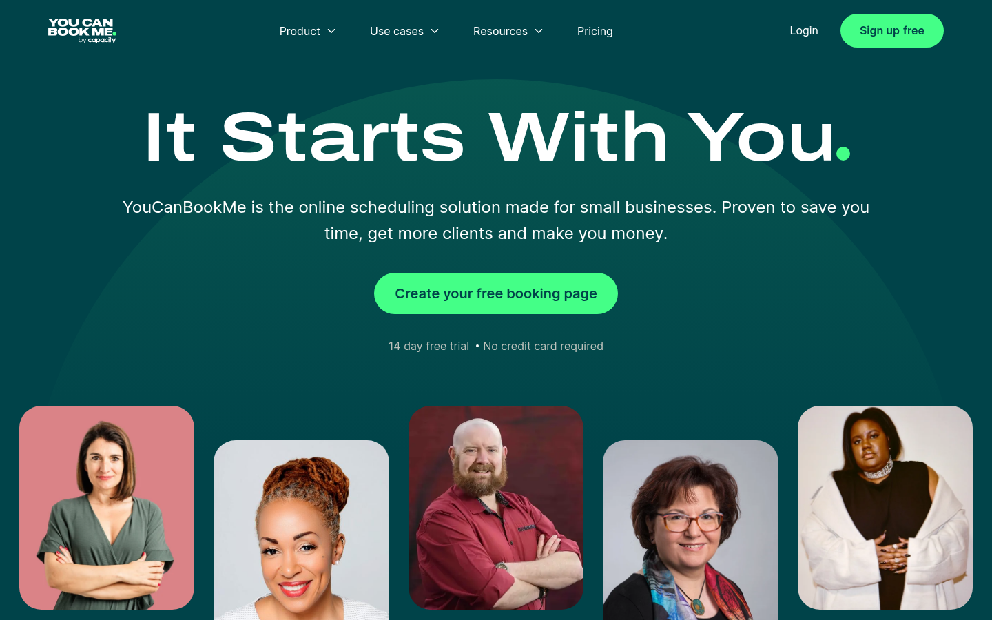 YouCanBookMe free online scheduling tool homepage