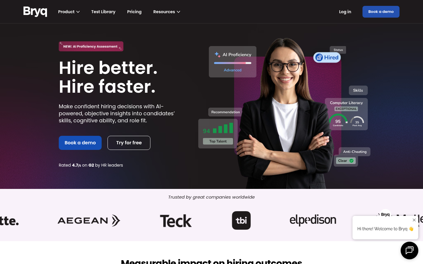 Bryq product homepage