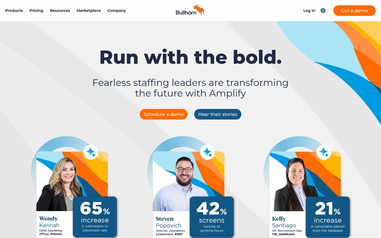 Bullhorn product homepage