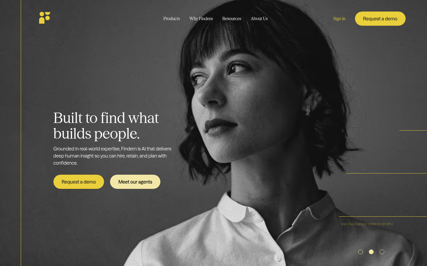 Findem product homepage