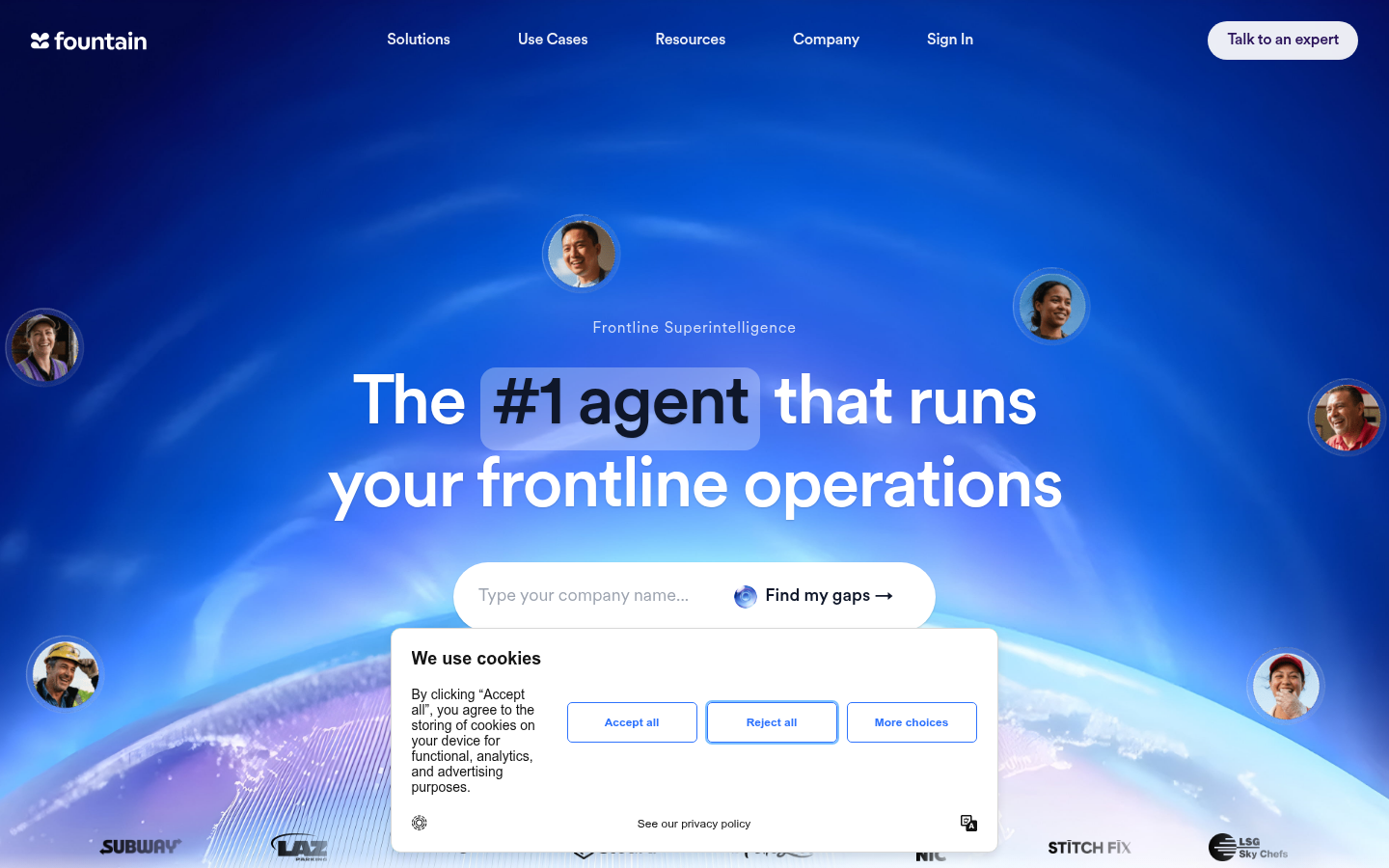 Fountain product homepage