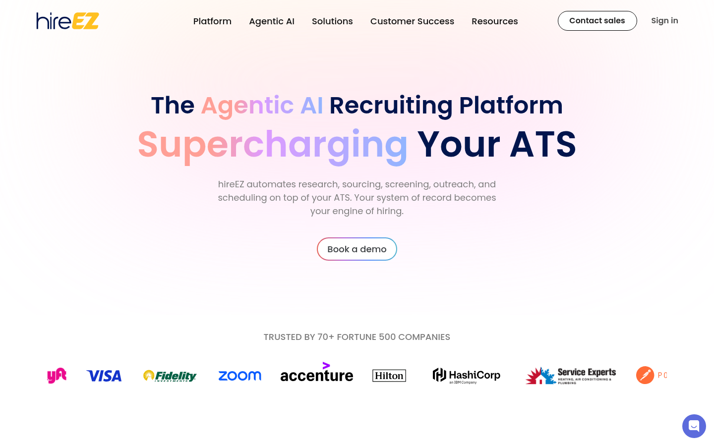 HireEZ product homepage