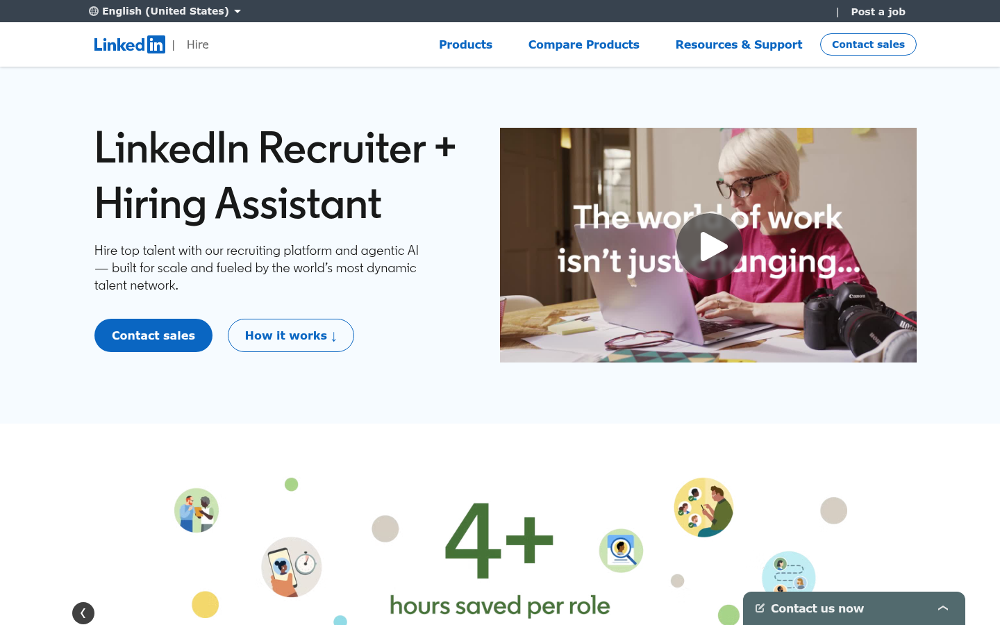 LinkedIn Recruiter product page