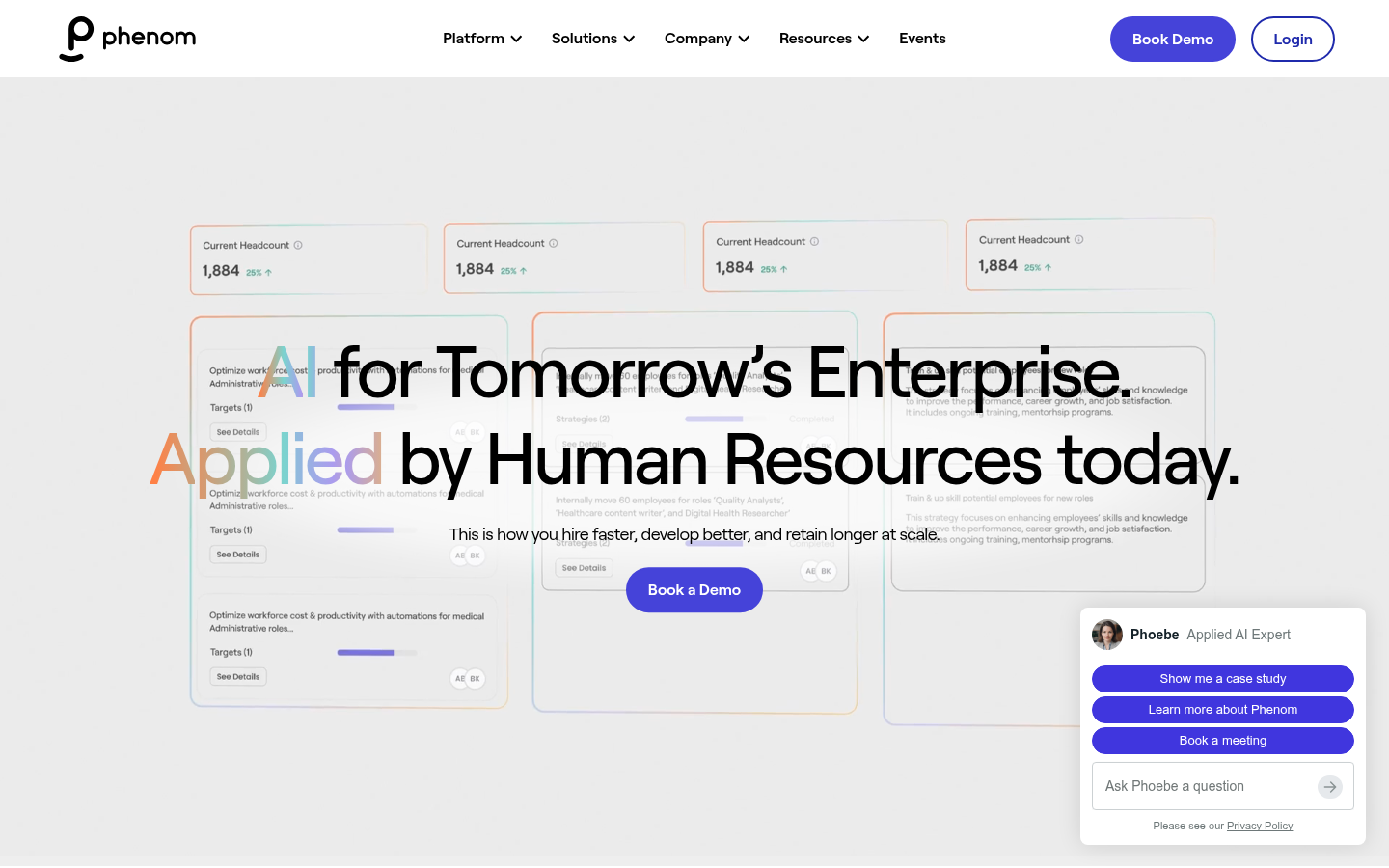 Phenom product homepage