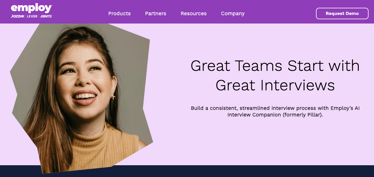 Employ AI Interview Companion homepage