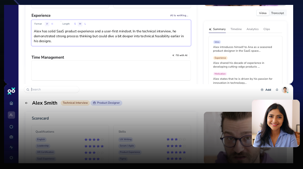Screenloop interview intelligence interface
