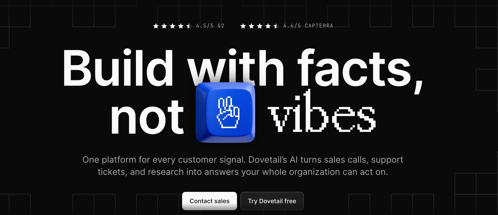 Dovetail homepage
