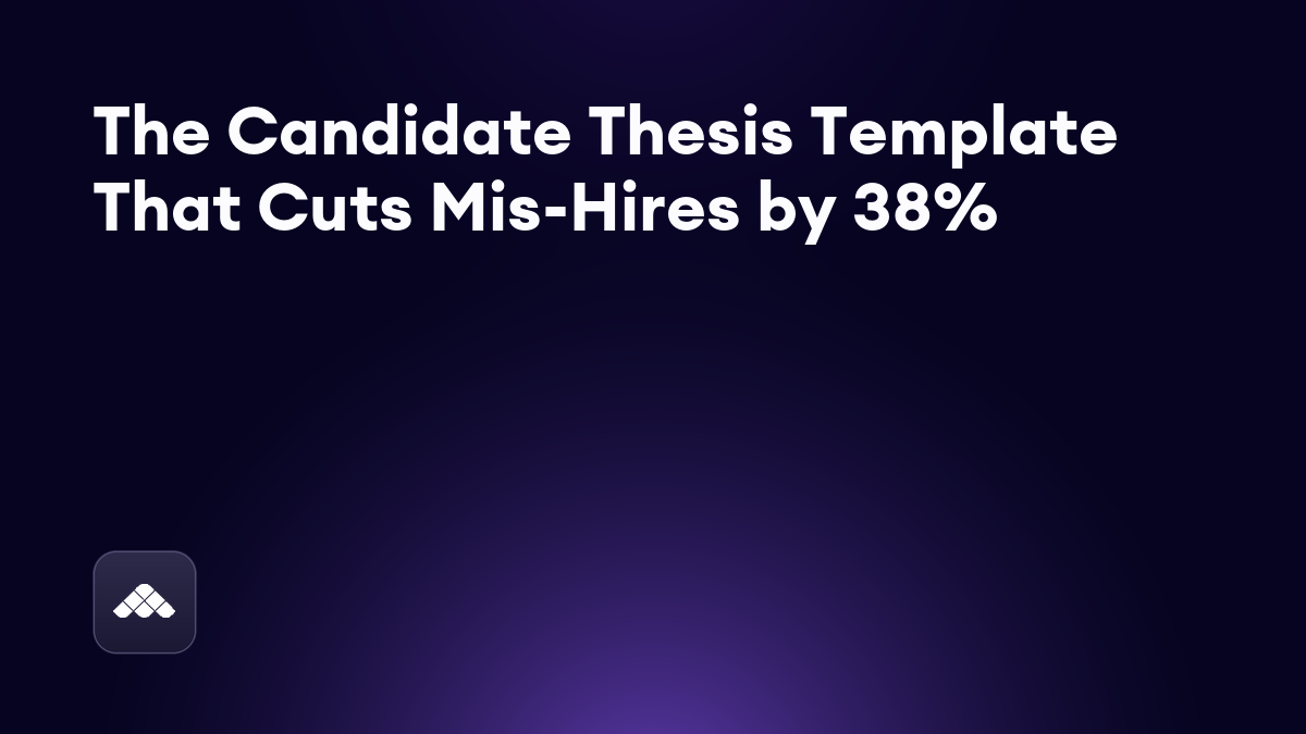 The candidate thesis: why it matters and how to create one