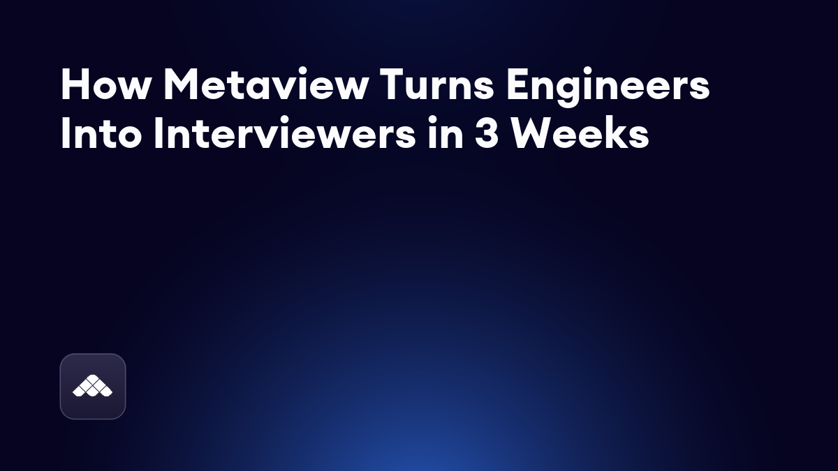 How to enable engineers to run great interviews