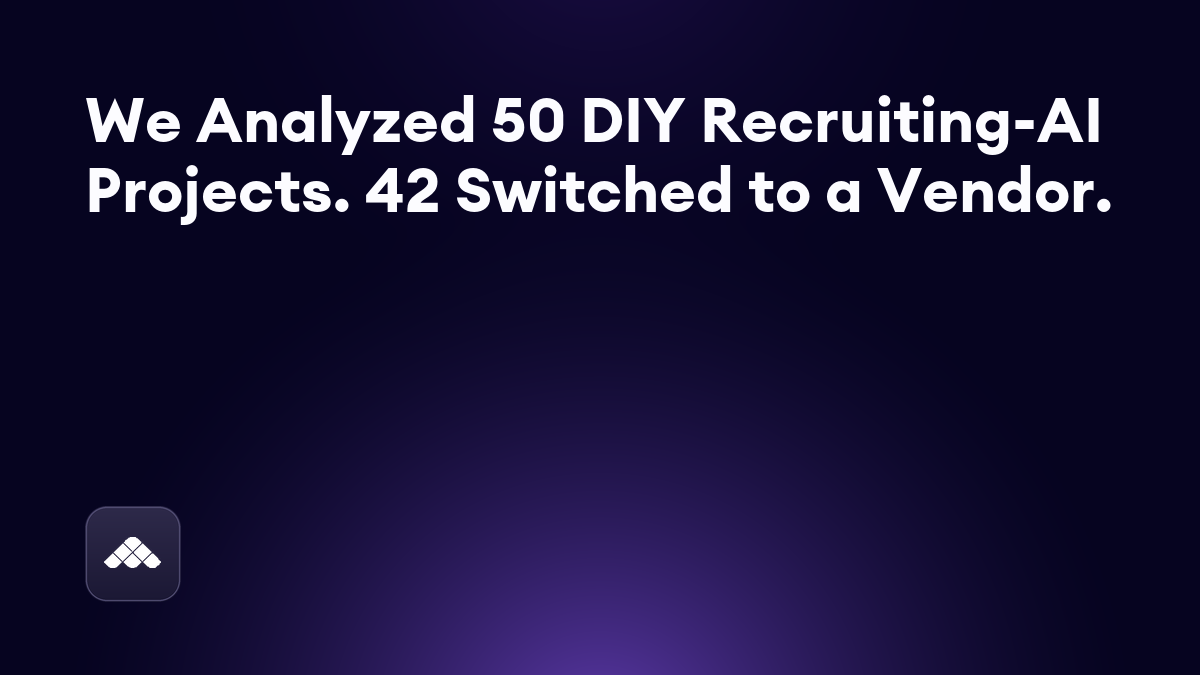 Build or buy? Why building internal AI recruiting tools may be harder than you think