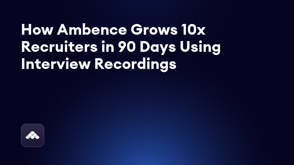 Why Ambience's Evan Connor grows recruiters instead of hiring them