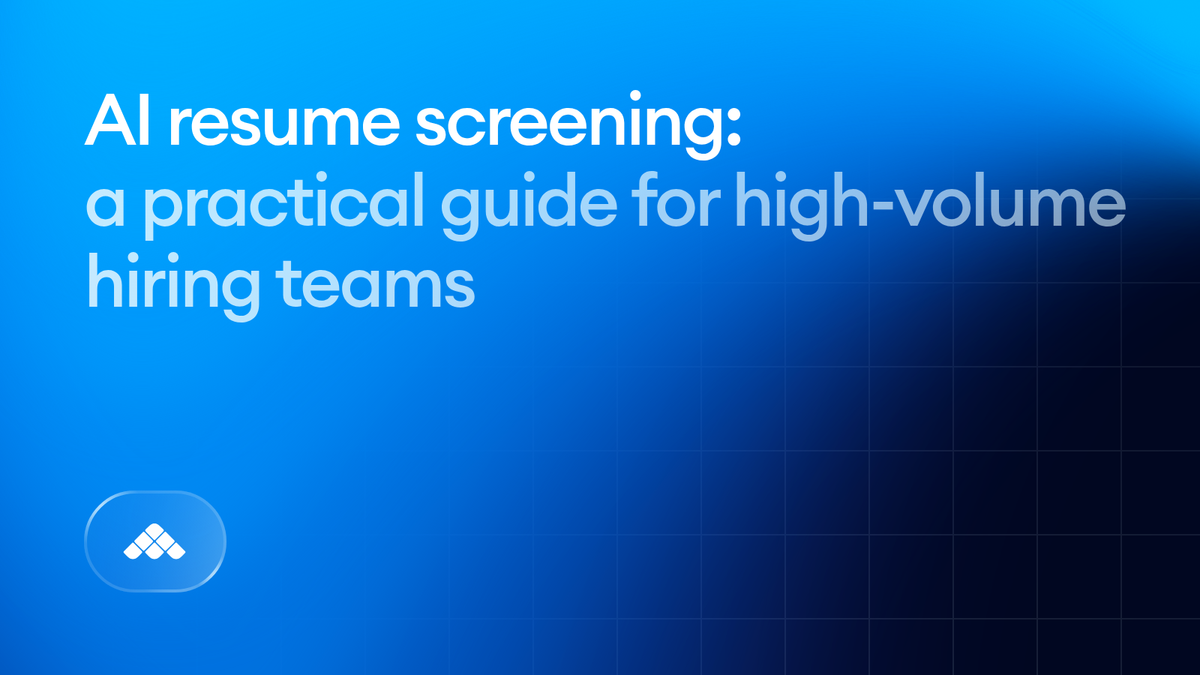 AI resume screening: a practical guide for high-volume hiring teams
