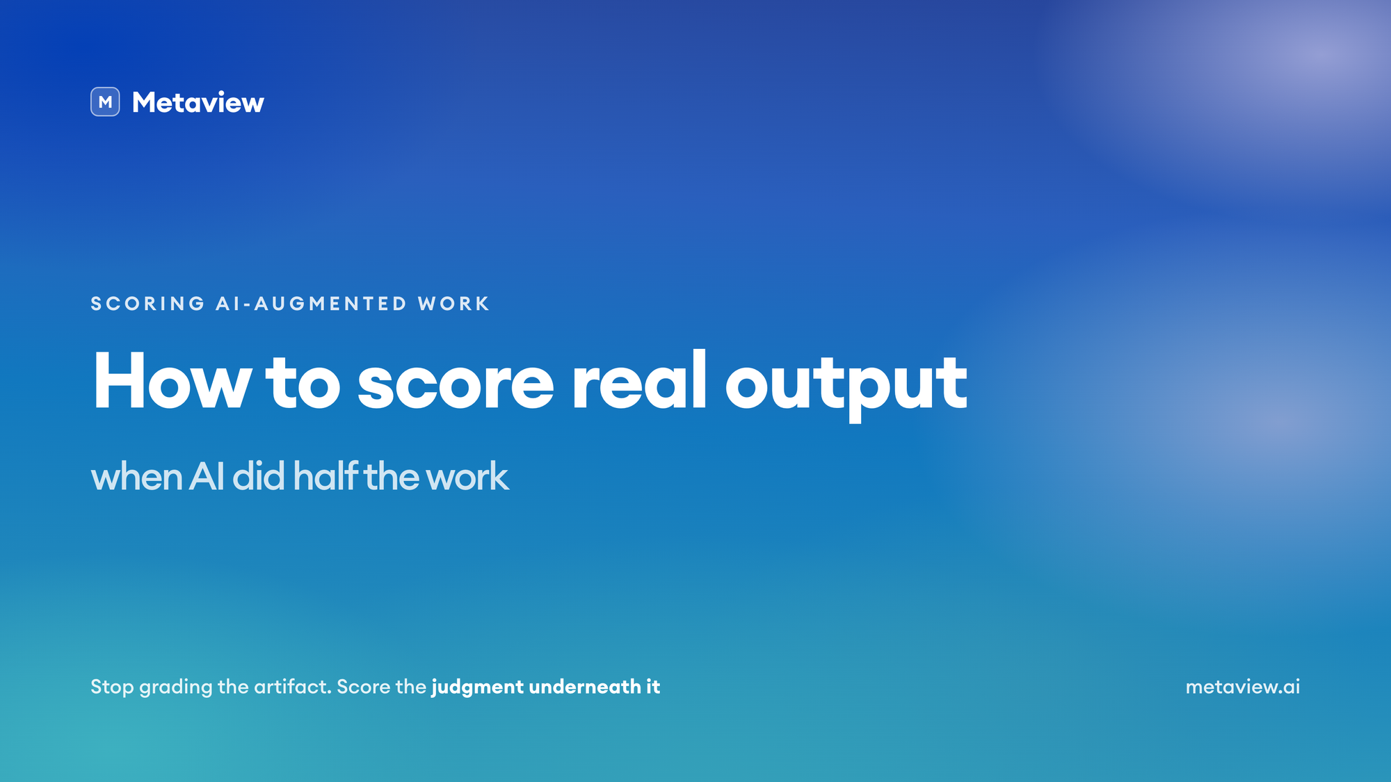 The AI-Augmented IC: How to Score Real Output When AI Did Half the Work