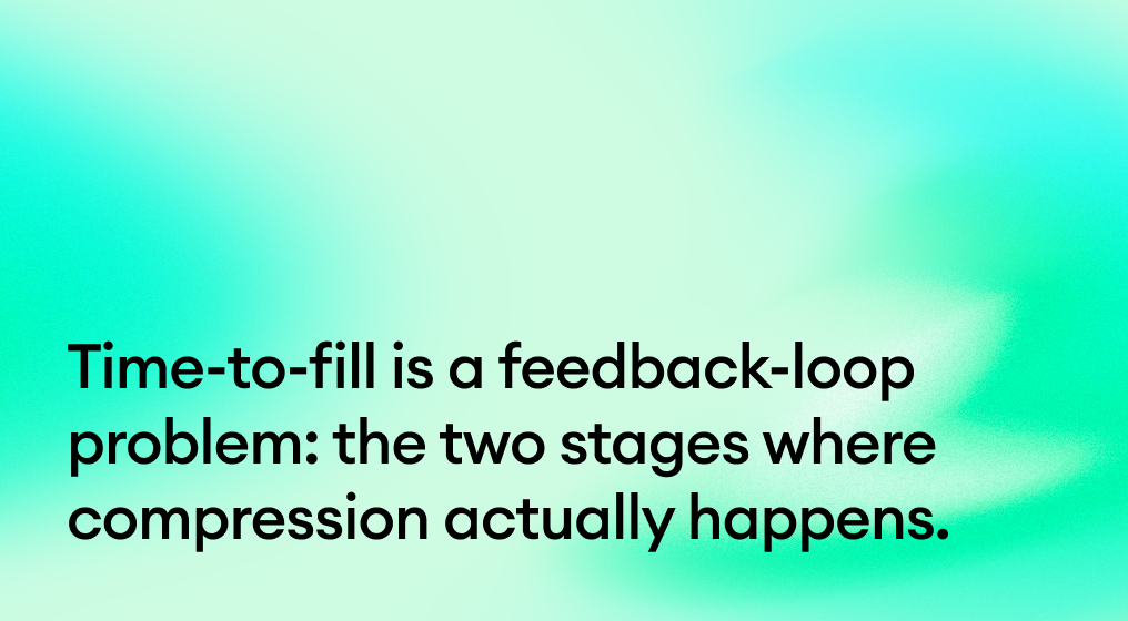Time-to-fill is a feedback-loop problem: the two stages where compression actually happens.