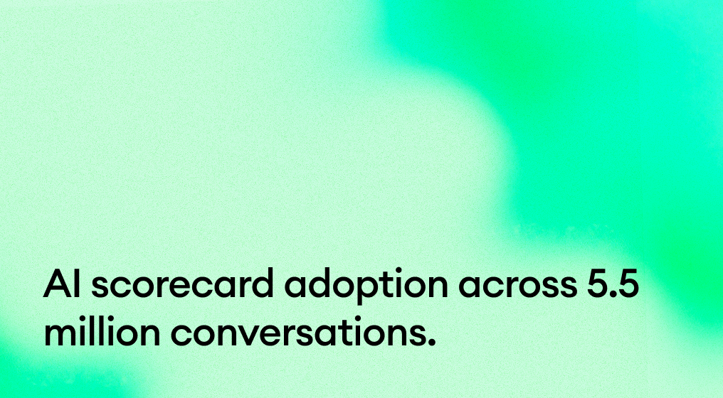 AI scorecard adoption across 5.5 million conversations: what teams keep, and what moves submission