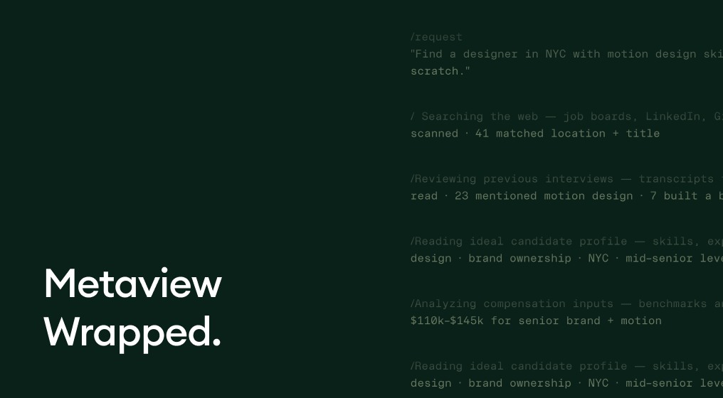 Do Things That Don’t Scale - Metaview Wrapped