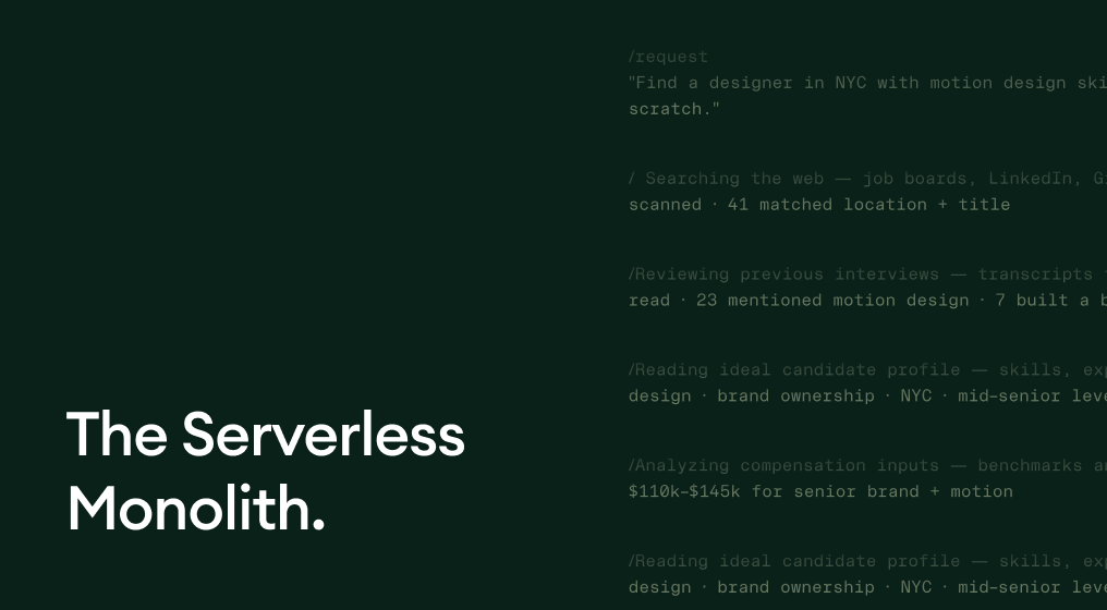 The Serverless Monolith.