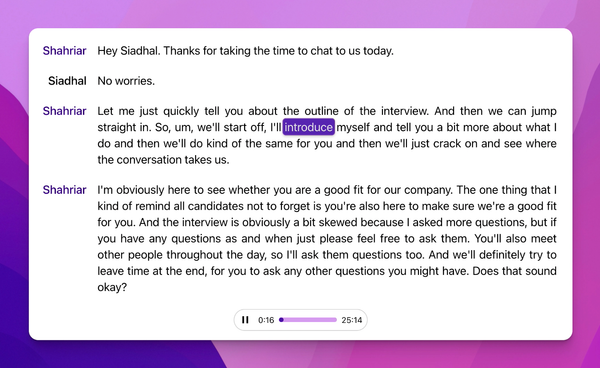 Syncing a Transcript with Audio in React