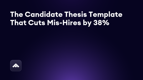 The candidate thesis: why it matters and how to create one