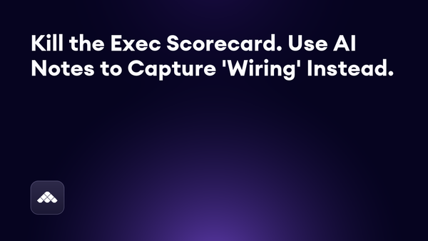 Are scorecards killing your exec hiring? (Amber Weinberg, Aperture)