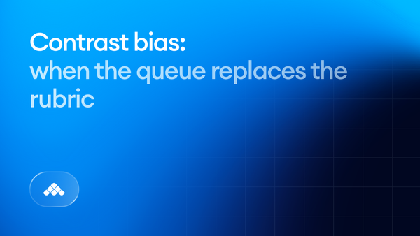 Contrast bias: when the queue replaces the rubric