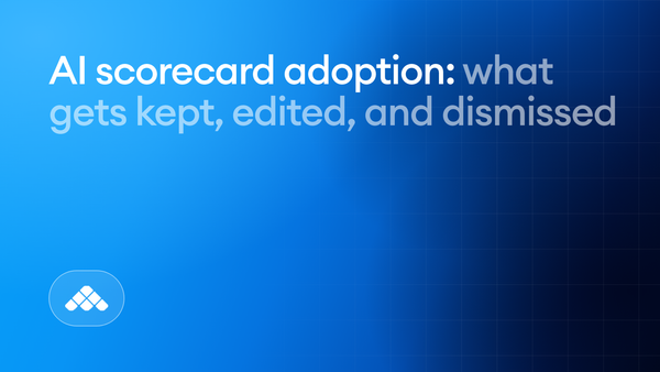 AI scorecard adoption across 5.5 million conversations: what teams keep, and what tracks with submission