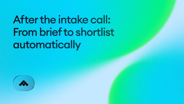 What happens after the intake call: turning a brief into a shortlist automatically